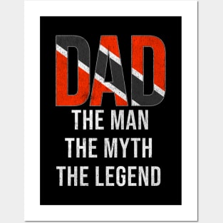 Trinidadian And Tobagoan Dad The Man The Myth The Legend - Gift for Trinidadian And Tobagoan Dad With Roots From Trinidadian And Tobagoan Posters and Art